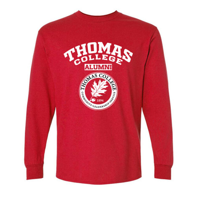 Thomas College seal ME LG Alumni Long Sleeve