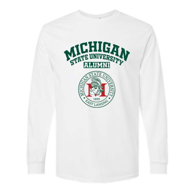 Michigan State University Light MI LG Alumni Long Sleeve
