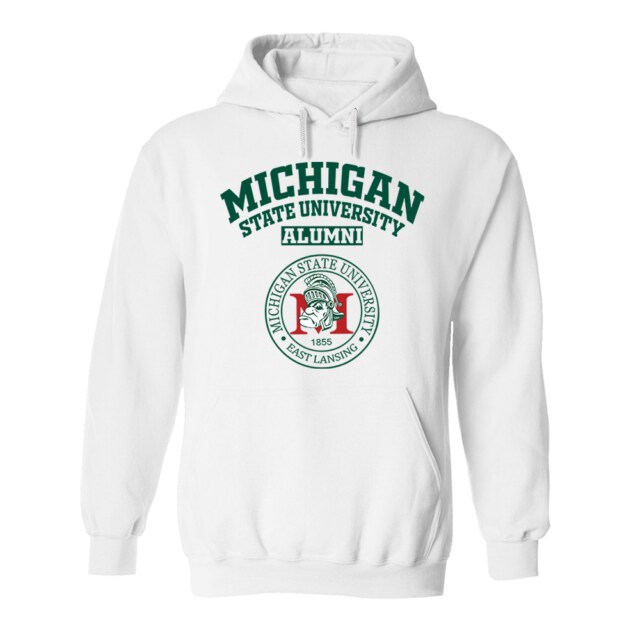 Michigan State University Light MI LG Alumni Hoodie