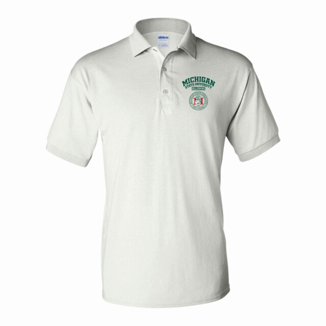 Michigan State University Light MI LG Alumni Polo