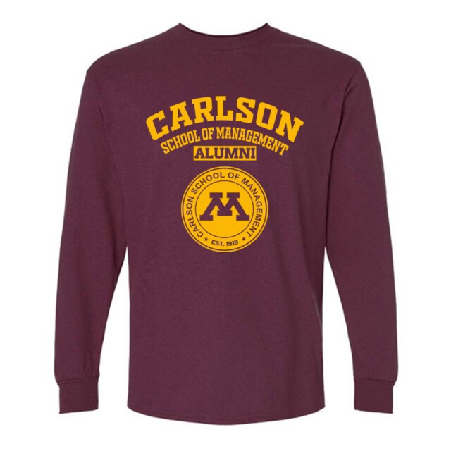 Carlson School of Management Dark MN LG Alumni Long Sleeve