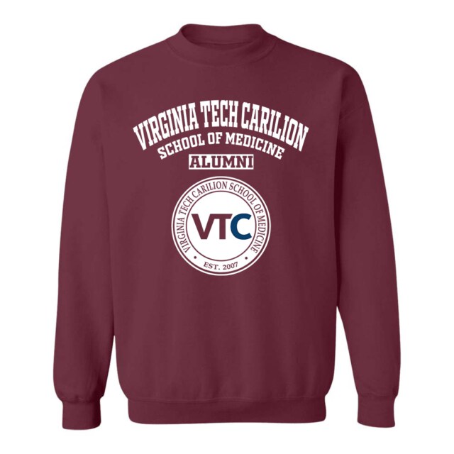 Virginia Tech Carilion School of Medicine Dark VA LG Alumni Sweatshirt
