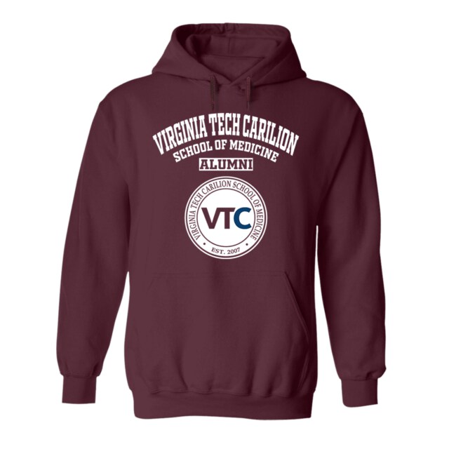 Virginia Tech Carilion School of Medicine Dark VA LG Alumni Hoodie