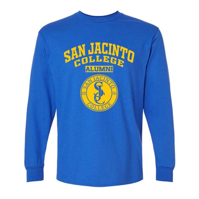San Jacinto College Dark TX LG Alumni Long Sleeve