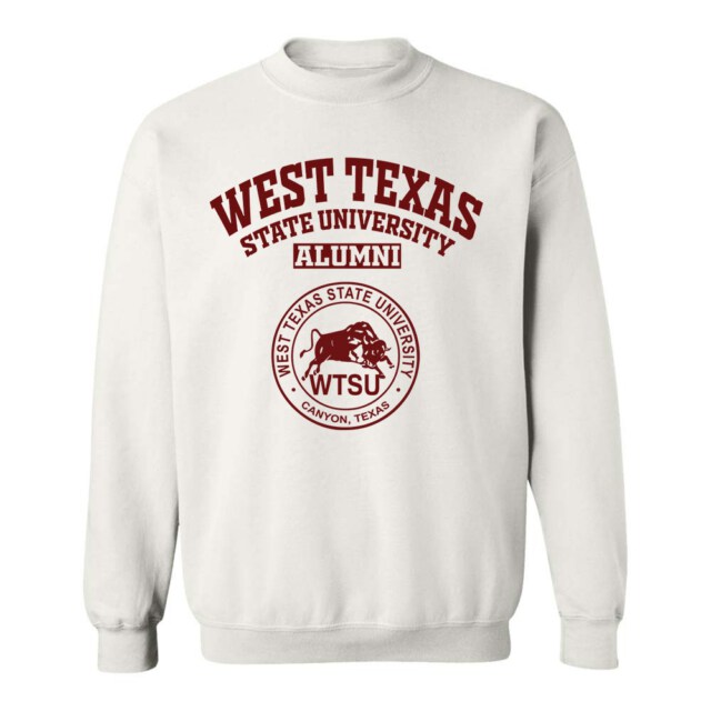 West Texas State University Buffaloes Light TX LG Alumni Sweatshirt