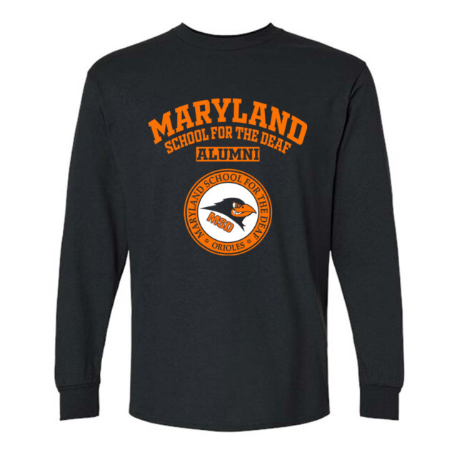 Maryland School for the Deaf Orioles MD LG Alumni Long Sleeve