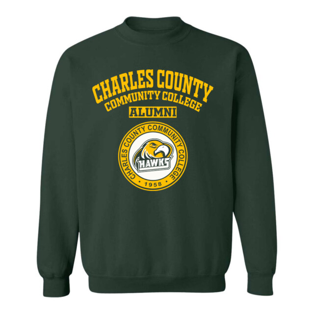 Charles County Community College Hawks MD LG Alumni Sweatshirt