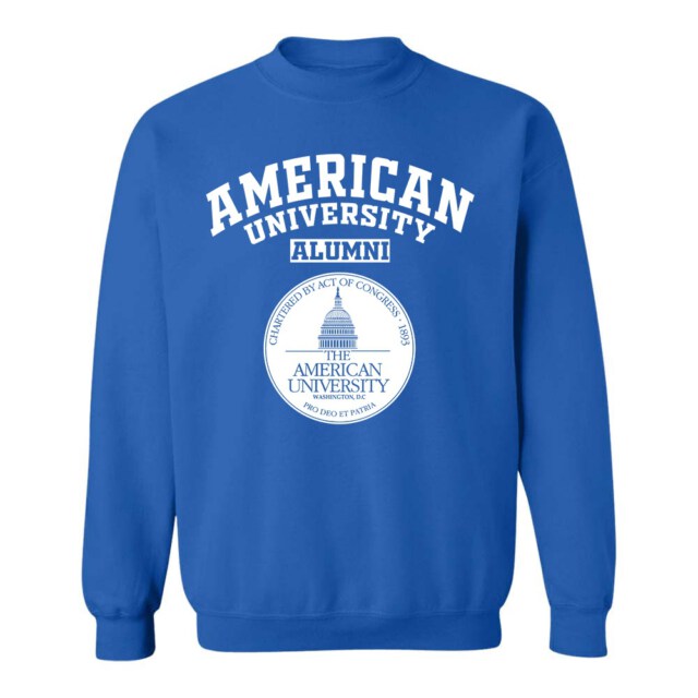 American University seal DC LG Alumni Sweatshirt