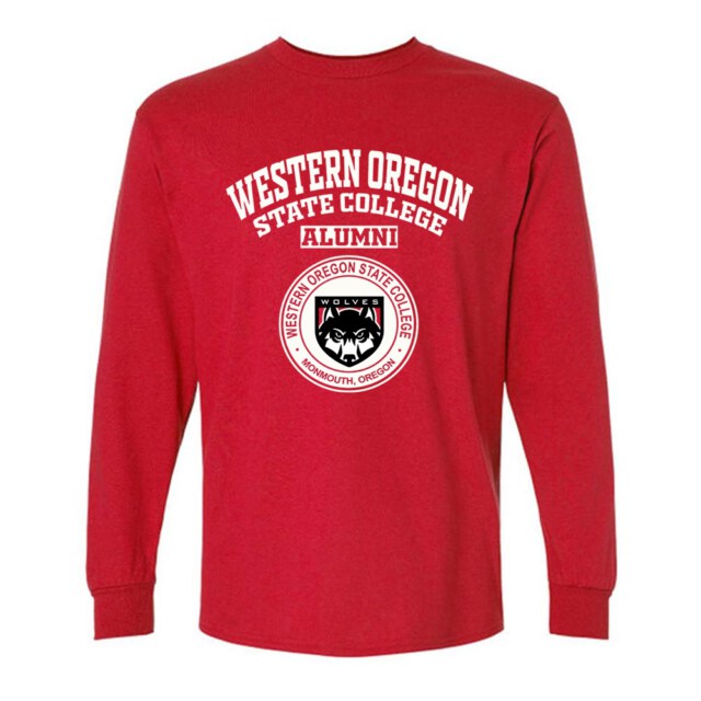 Western Oregon State College Wolves OR LG Alumni Long Sleeve