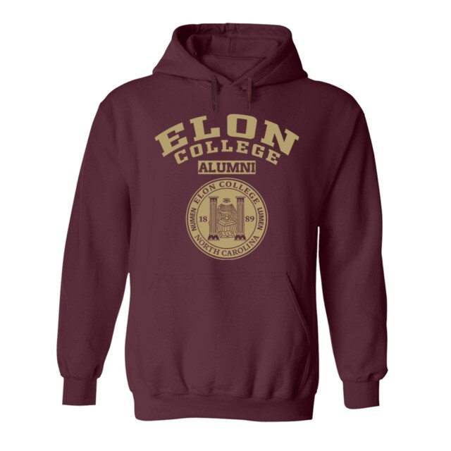 Elon College Dark NC LG Alumni Hoodie
