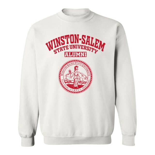 Winston Salem State University Light NC LG Alumni Sweatshirt