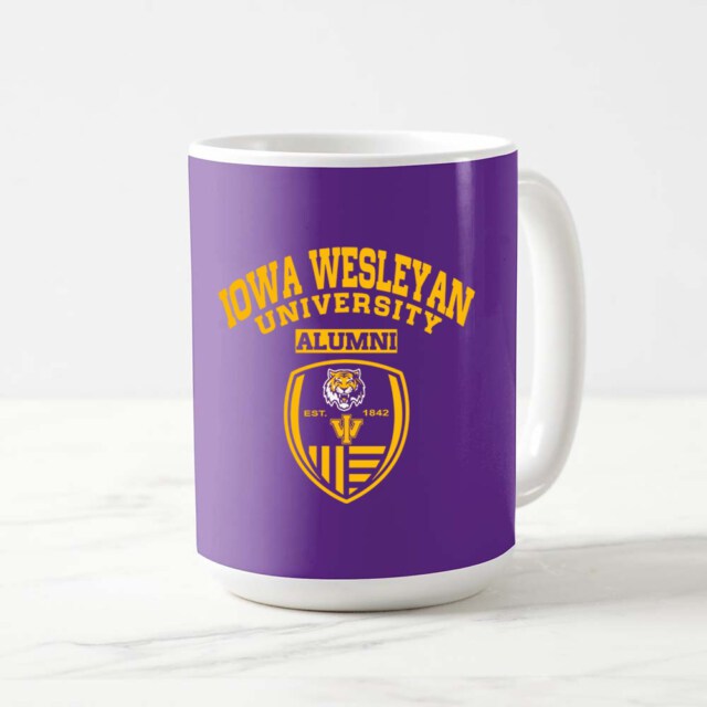 Iowa Wesleyan University seal IA LG Alumni Mug