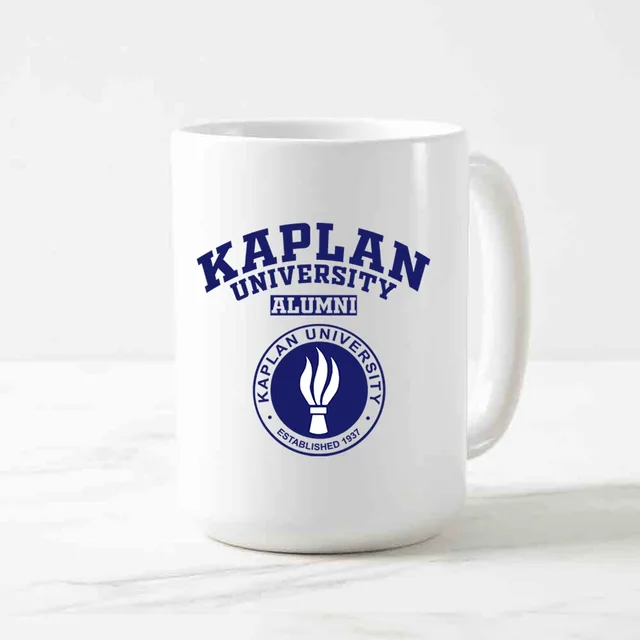 Kaplan University seal light IA LG Alumni Mug