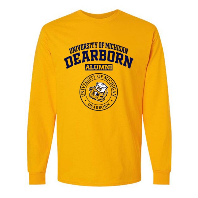 University of Michigan Dearborn Wolverines MI light-LG Alumni Long Sleeve