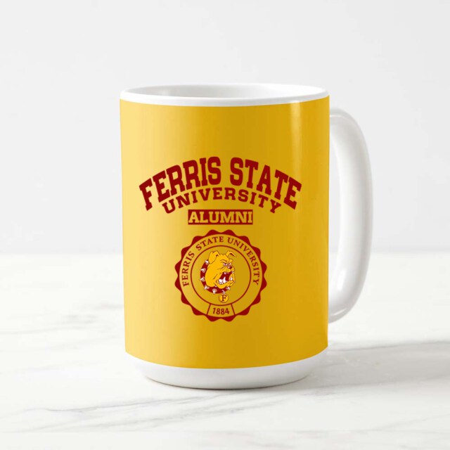 Ferris State University light MI LG Alumni Mug