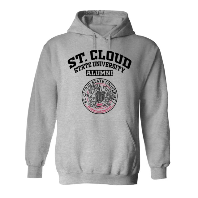 St Cloud State University seal light MN LG Alumni Hoodie