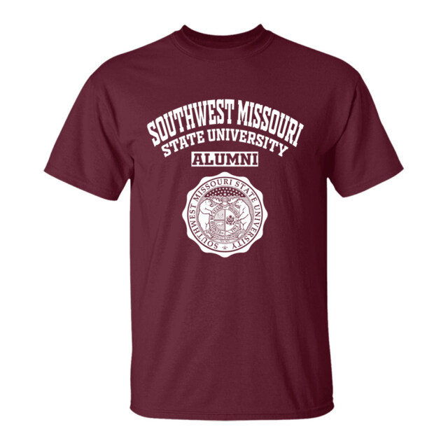 Southwest Missouri State University seal MO LG Alumni T Shirt