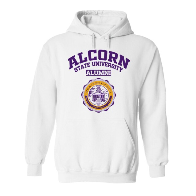 Alcorn State University seal light MS LG Alumni Hoodie