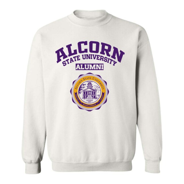 Alcorn State University seal light MS LG Alumni Sweatshirt