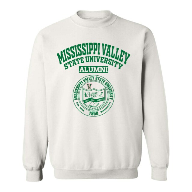 Mississippi Valley State University seal light MS LG Alumni Sweatshirt