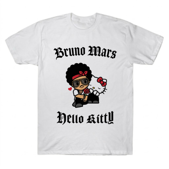 Bruno Mars Hello Kitty The Romantic Tour Tee