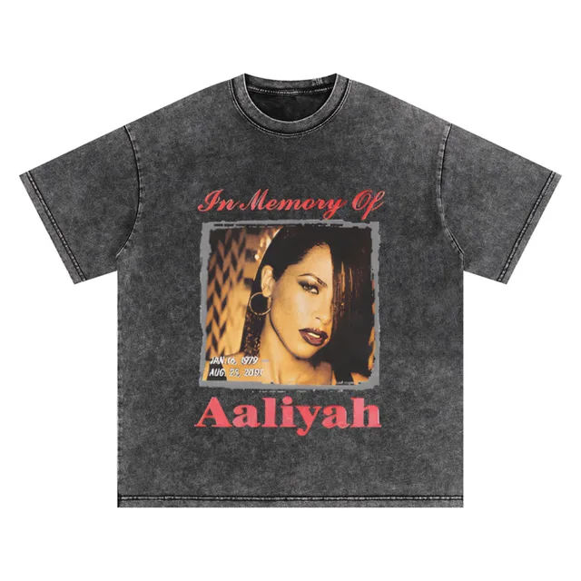 Hailey Bieber Vintage Aaliyah Tribute Rap Tee