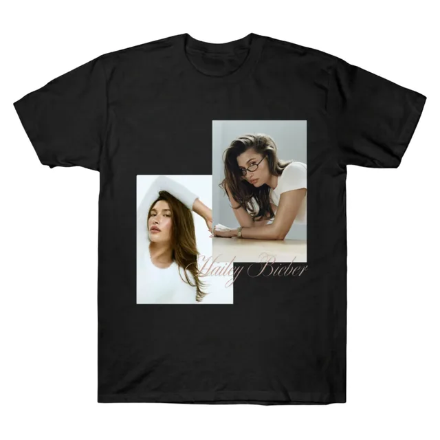 Hailey Bieber Retro Model Fashion Graphic Tee