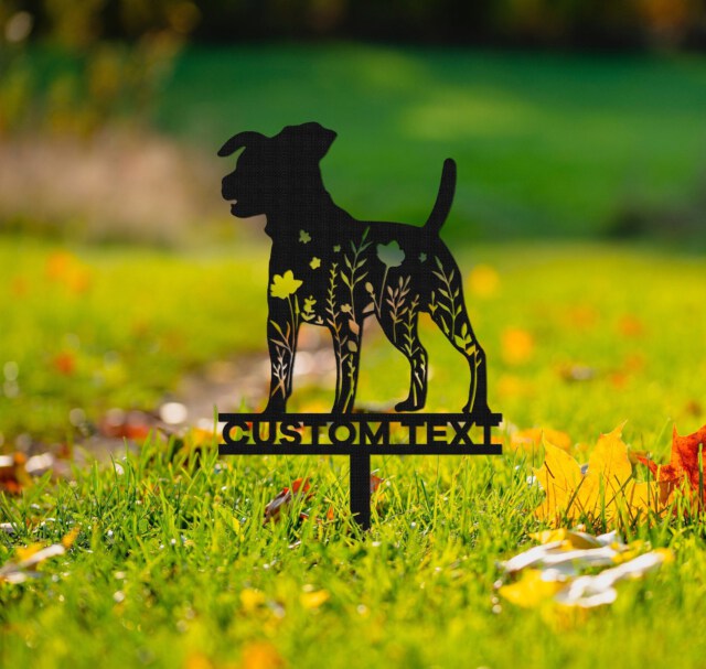 Custom Jack Russell Memorial Stake Sign,Pet Grave Markers Sign, Metal Sign With Stake,Pet Loss Gift,Sympathy Sign, Remembrance Stake