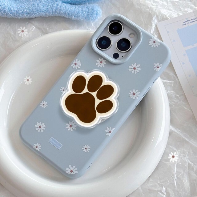 Aesthetic Brown Paw Magnetic Phone Grip