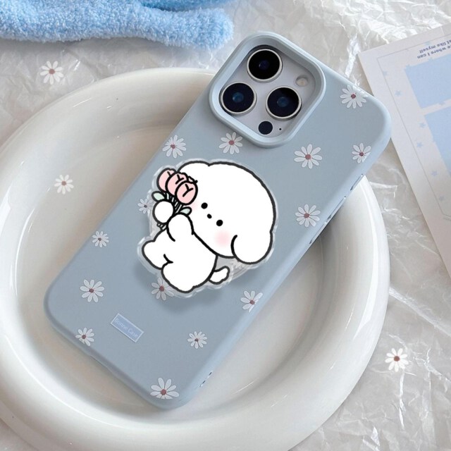 Sweet Dog Flower Magnetic Phone Grip
