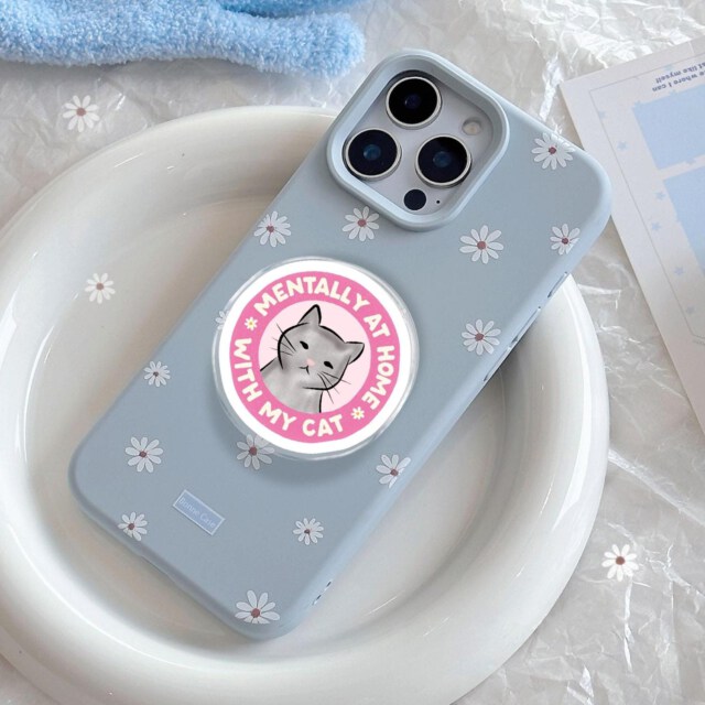 Funny Introvert Cat Magnetic Phone Grip