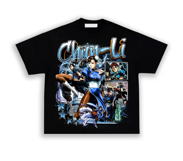 Chun-Li Anime Streetwear Graphic T-shirt