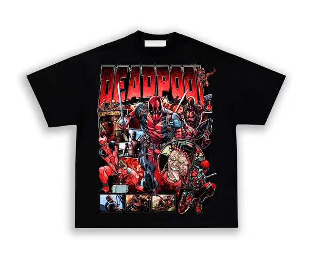 Deadpool Retro Movie Graphic T-shirt