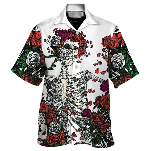 Grateful Dead Skull Hawaiian Shirt 1