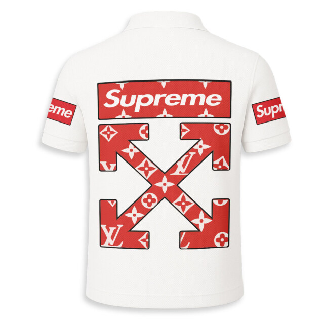 Off White x Supreme x Kaws Unisex Polo Shirt - Regular Fit