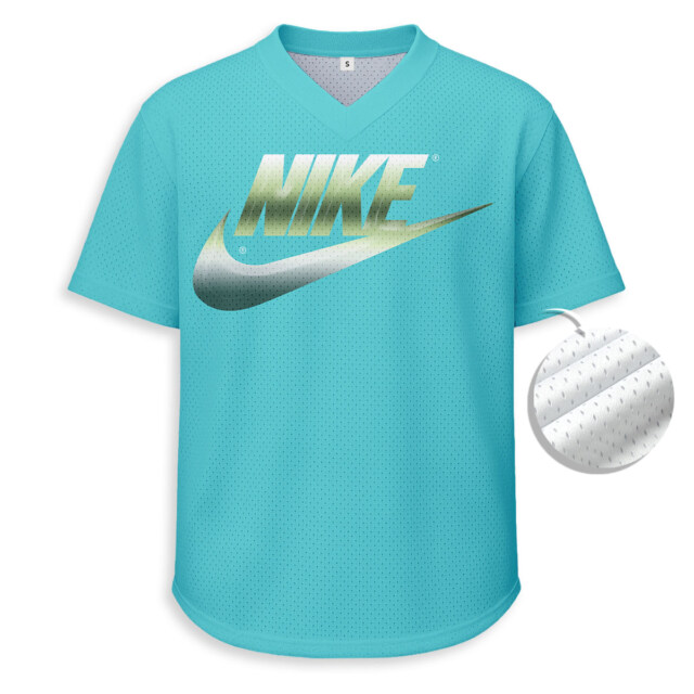 NIKE - Unisex Mesh T-shirt V-neck - Loose Fit