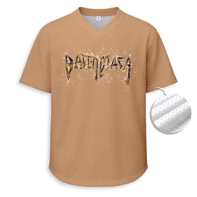 Balenciaga - Unisex Mesh T-shirt V-neck - Loose Fit