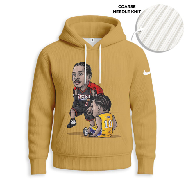 Allen Iverson, Tyrone Lue - Knitted Unisex Hoodie