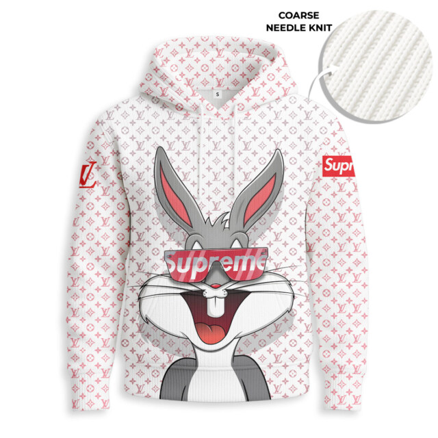 Bunny Rabbit x SUPREME x LOUIS VUITTON - Knitted Unisex Hoodie