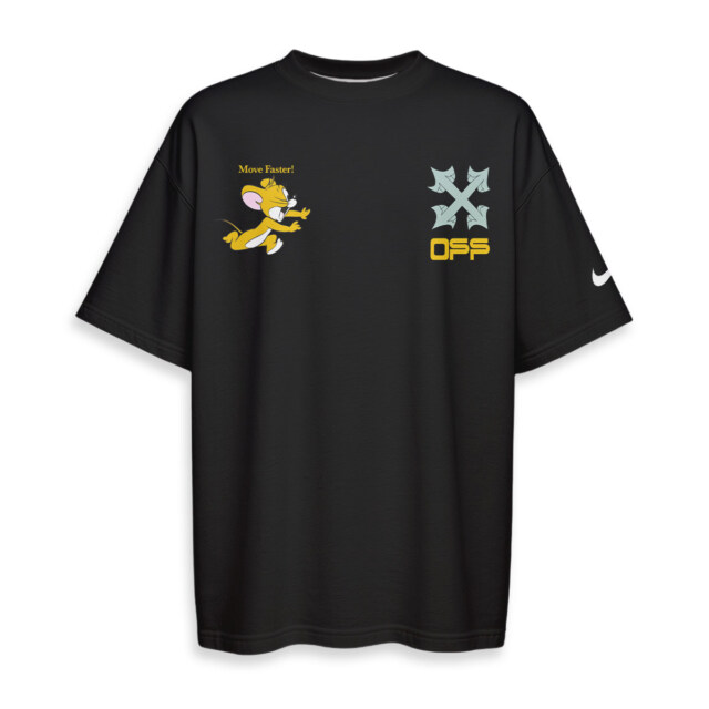 OFF WHITE x Jerry x NIKE - Boxy Drop-Shoulder Tee - Streetwear Fashion
