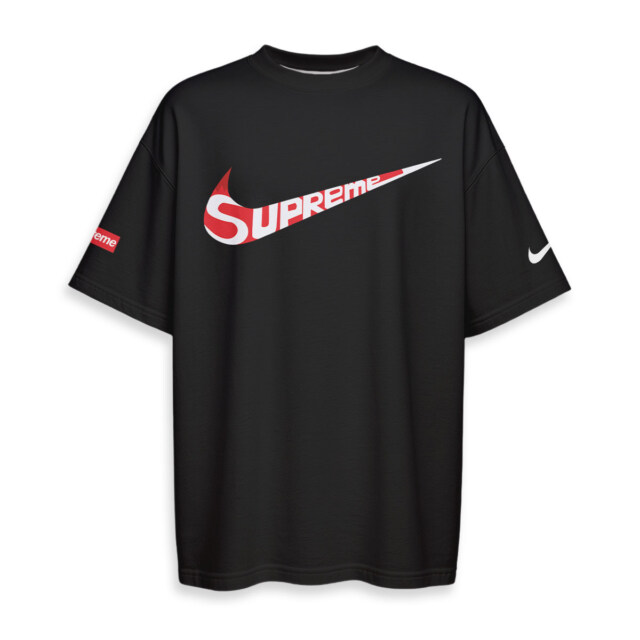 Supreme x NIKE - Boxy Drop-Shoulder Tee - Streetwear Fashion