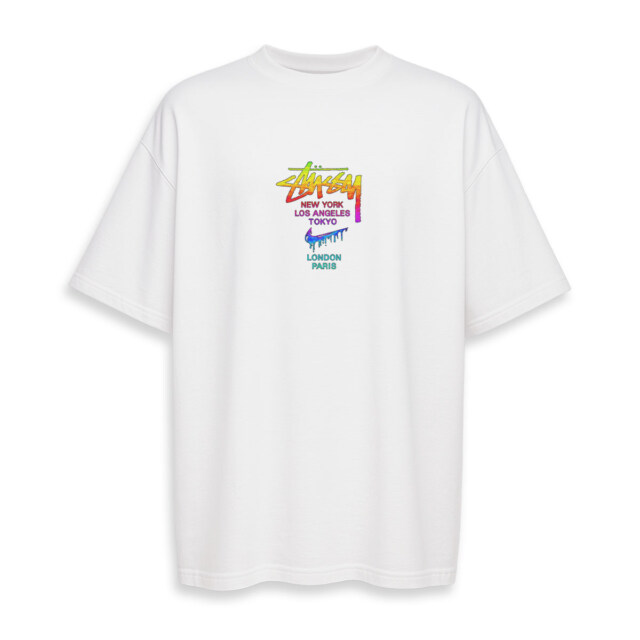 STUSSY, NIKE - Boxy Drop-Shoulder Tee - Streetwear Fashion