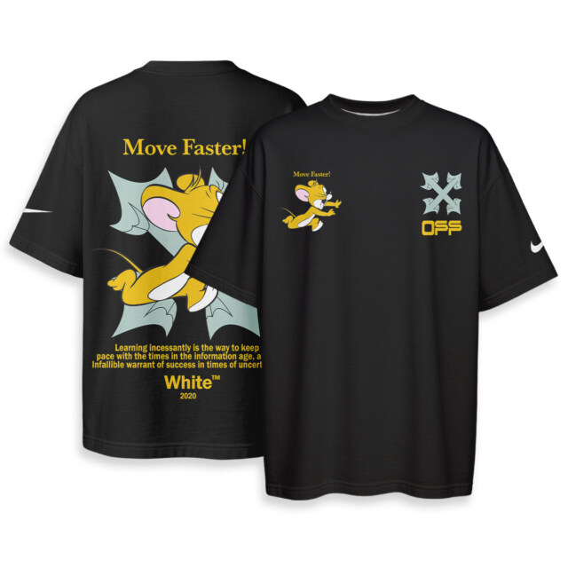 OFF WHITE x Jerry x NIKE - Boxy Drop-Shoulder Tee - Streetwear Fashion