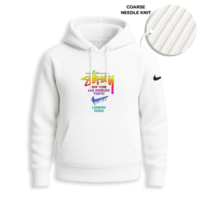 STUSSY, NIKE - Knitted Unisex Hoodie