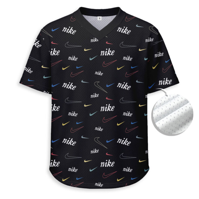 NIKE - Unisex V-Neck Mesh Tee - Relaxed Fit