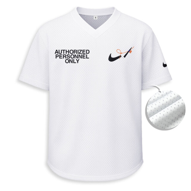 NIKE - Unisex V-Neck Mesh Tee - Relaxed Fit