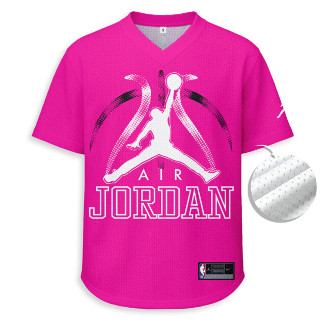 JORDAN - Unisex V-Neck Mesh Tee - Relaxed Fit