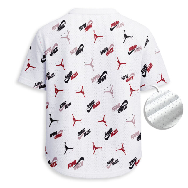 NIKE JORDAN - Unisex V-Neck Mesh Tee - Relaxed Fit