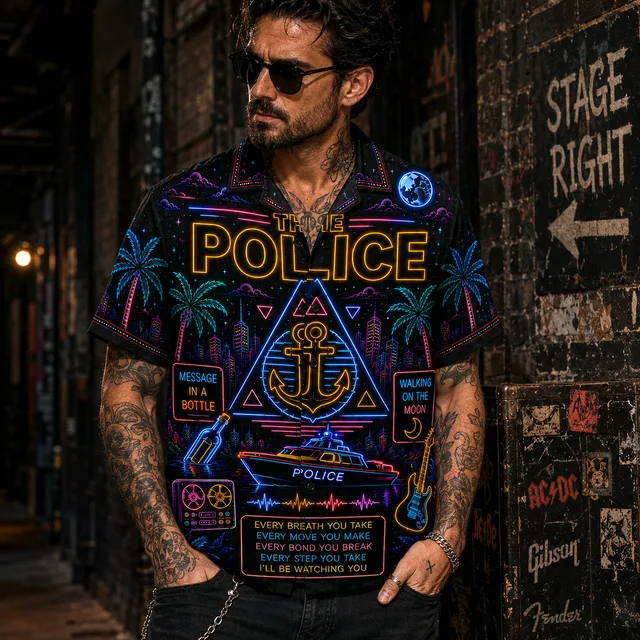 Men's The Police Hawaiian Shirt
