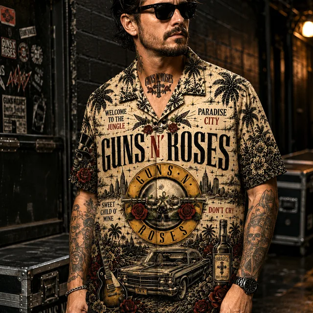 Men's Guns N' Roses Paradise City Hawaiian Shirt